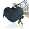 Leather Heart Wristlet