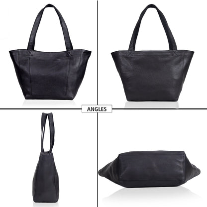 Almost Perfect Leather Tote Bag - Black