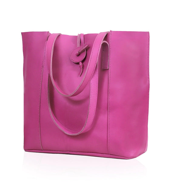 Savannah 17" Leather Tote Bag For Women | Leather Laptop Tote Bag For Office