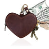 Leather Heart Wristlet