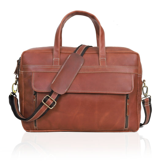 FRESNO LAPTOP LEATHER BRIEFCASE