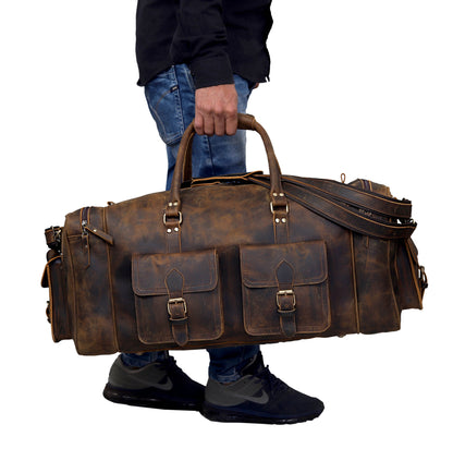 OPALLUXE REISETASCHE AUS LEDER IN VINTAGEBRAUN