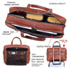 FRESNO LAPTOP LEATHER BRIEFCASE