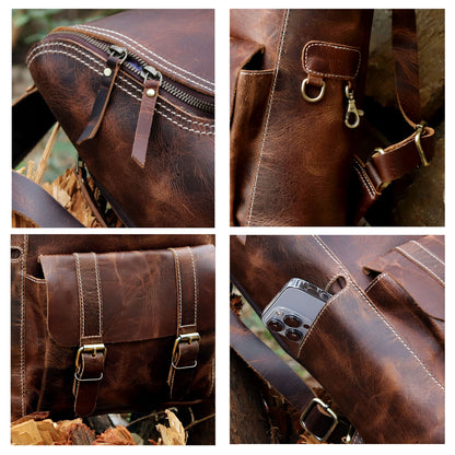 MADISON LEATHER BACKPACK BROWN