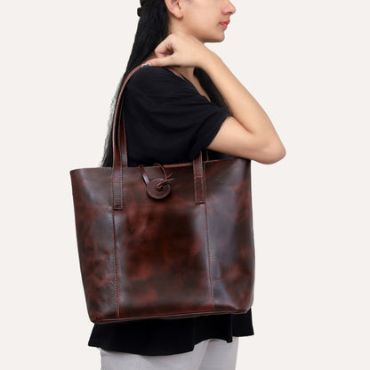 DENVER BUFFALO LEATHER TOTE BAG