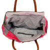 Shannon Upcycled Canvas Leather Tote Bag Pink