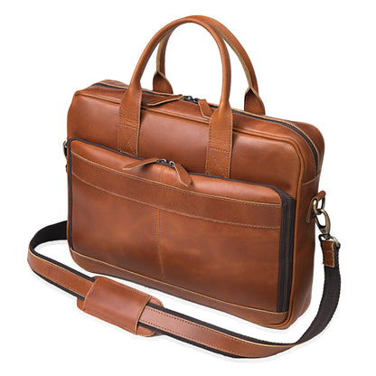 BOSTON LAPTOP LEATHER BRIEFCASE