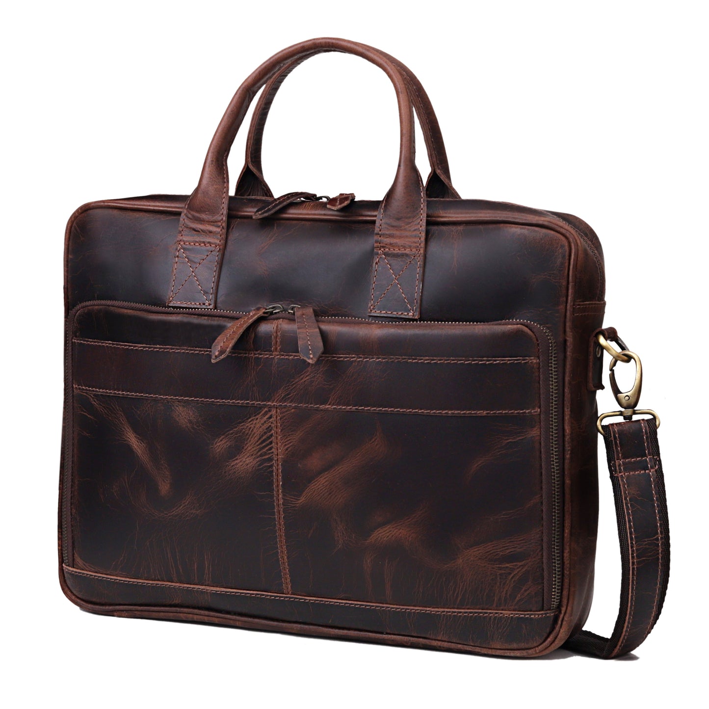 BOSTON LAPTOP LEATHER BRIEFCASE