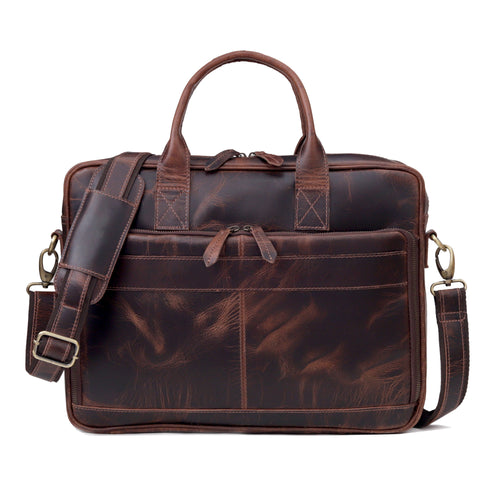 BOSTON LAPTOP LEATHER BRIEFCASE