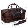 FRENCH LEATHER DUFFEL BAG MEN