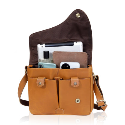 Reef Tan Leather Crossbody Bag