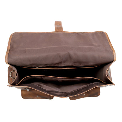 PINE LEATHER MESSENGER BAG