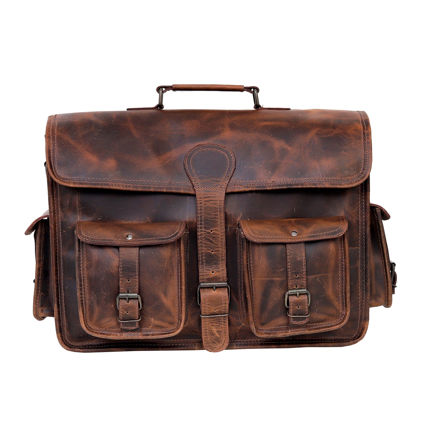 PINE LEATHER MESSENGER BAG