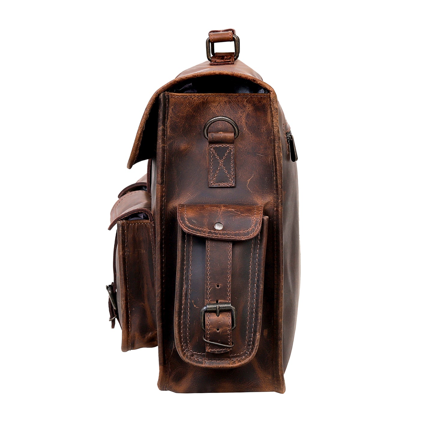 PINE LEATHER MESSENGER BAG