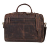 Austin Laptop Leather Briefcase - Brown