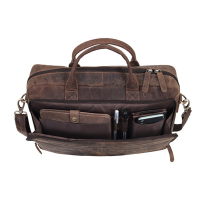 BOSTON LAPTOP LEATHER BRIEFCASE