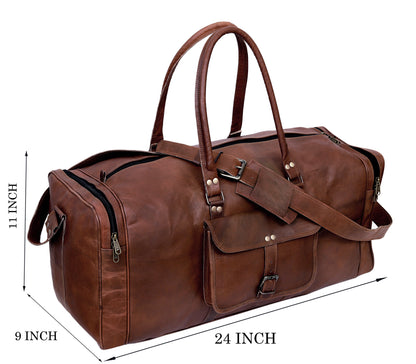 SHANE LEATHER DUFFEL BAG FOR MEN