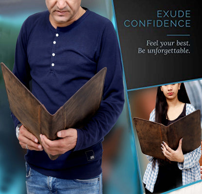 Premium Full-Grain Leather Padfolio with Pockets