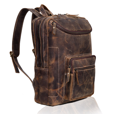 Men's Leather Backpack for Travel and Work