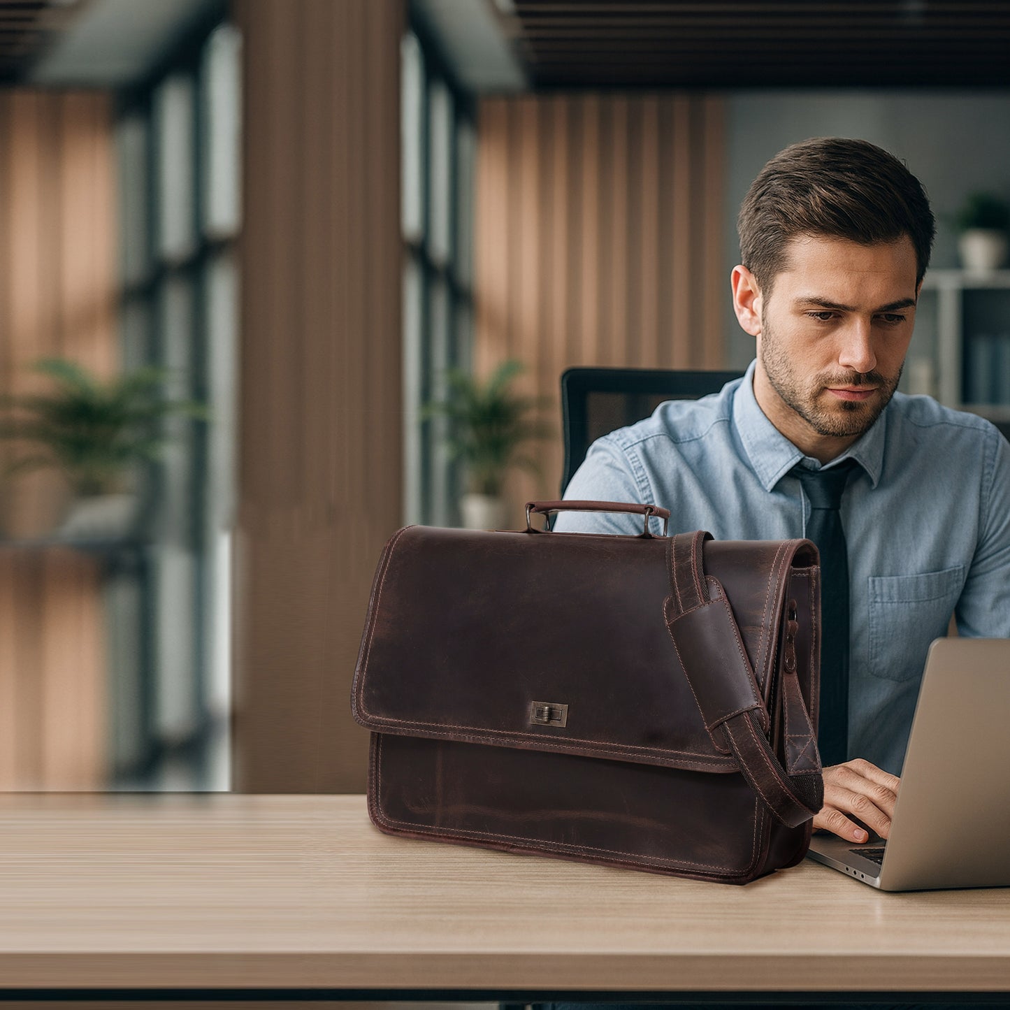LAPTOPTASCHE „PARKER“ AUS LEDER