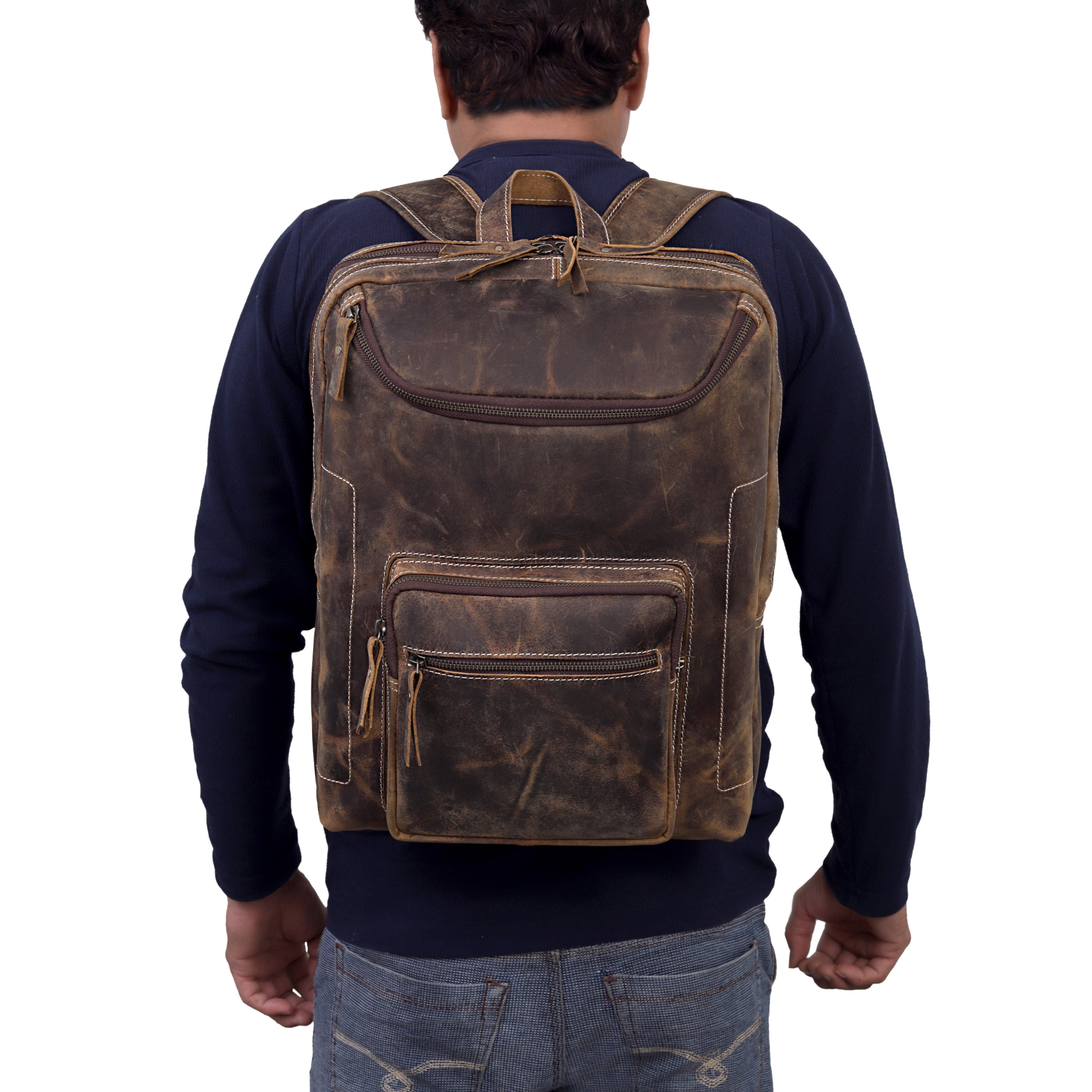 バッグ Vintage Style Leather 3Way Backpack Vintage Style Leather Travel Backpack – The Leather Farm
