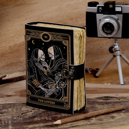 The Lovers Tarot Notebook Leather Journal