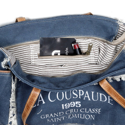 DENIM CANVAS TOTE BAG
