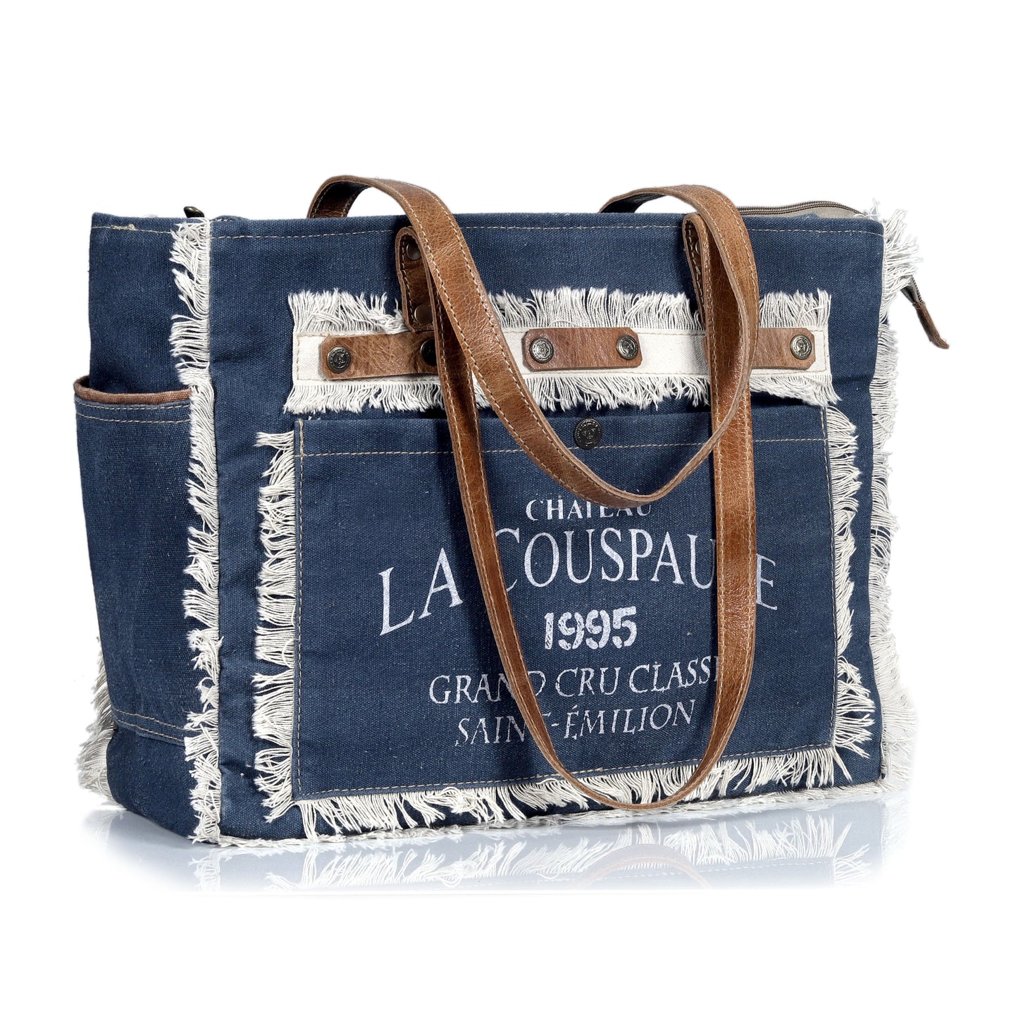 DENIM CANVAS TOTE BAG