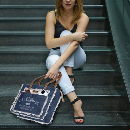 DENIM CANVAS TOTE BAG