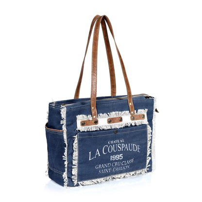 DENIM CANVAS TOTE BAG