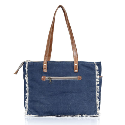 DENIM CANVAS TOTE BAG