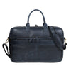 Austin Laptop Leather Briefcase - Navy