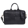 Austin Laptop Leather Briefcase - Black
