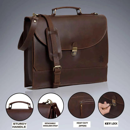 Walker Buffalo Leather Briefcase