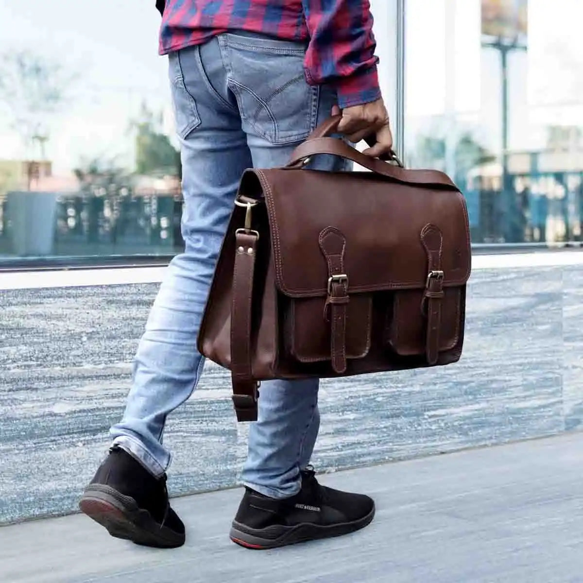 Roosevelt Buffalo Leather Briefcase