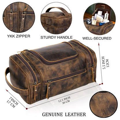 Rio Grande Leather Toiletry & Large Dopp Kit