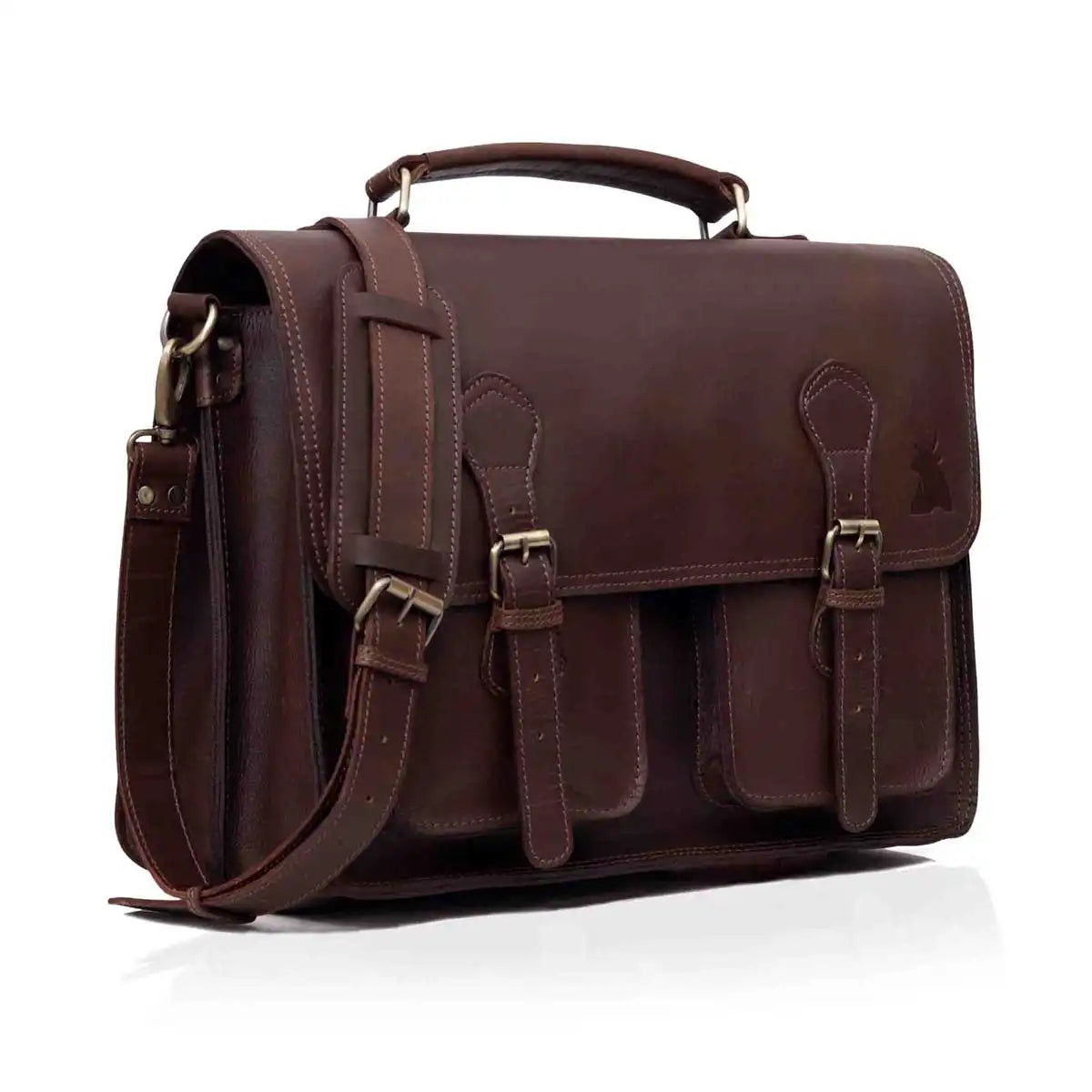 Roosevelt Buffalo Leather Briefcase The Leather Farm