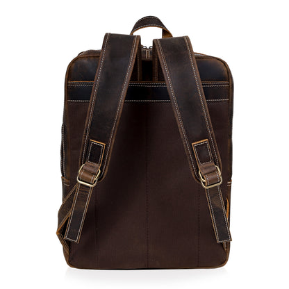 Vintage Style Leather Travel Backpack