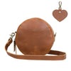 Indus Leather Round Crossbody Bags for Women