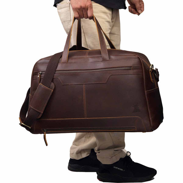 Sac de voyage polochon en cuir Walker