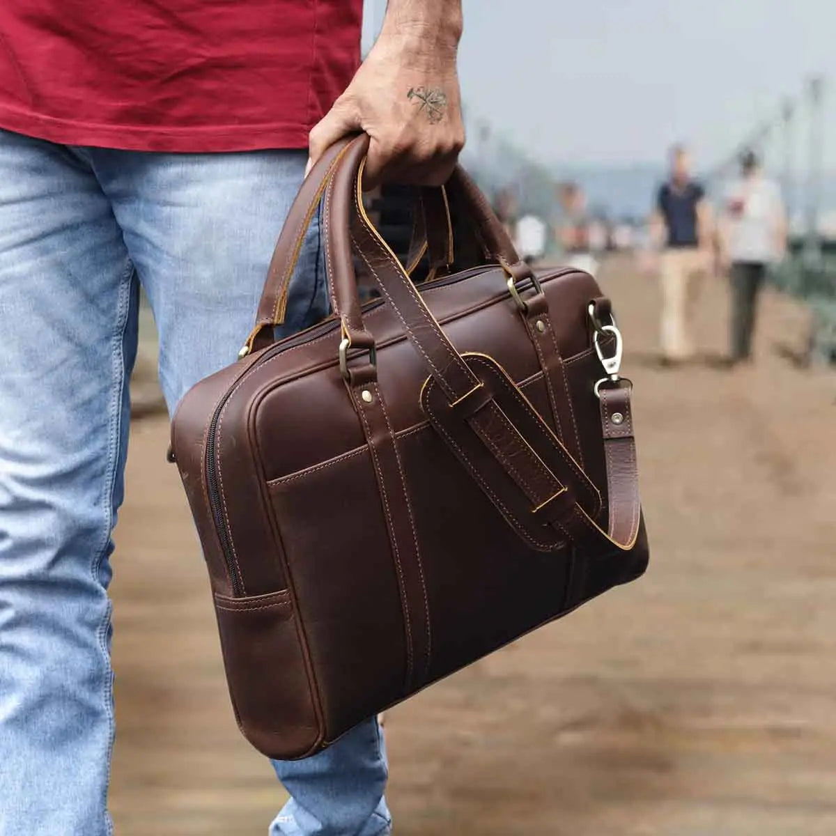 Hudson Buffalo Leather Briefcase Hudson Buffalo Leather Briefcase