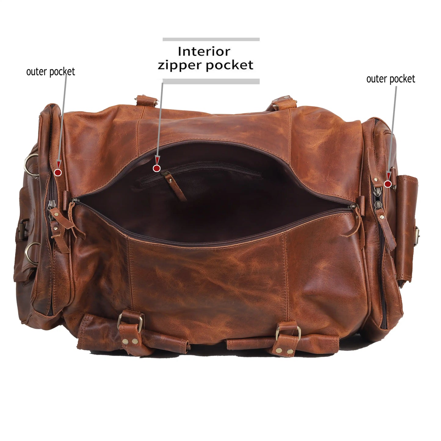 OPAL LUXE LEATHER DUFFEL BAG