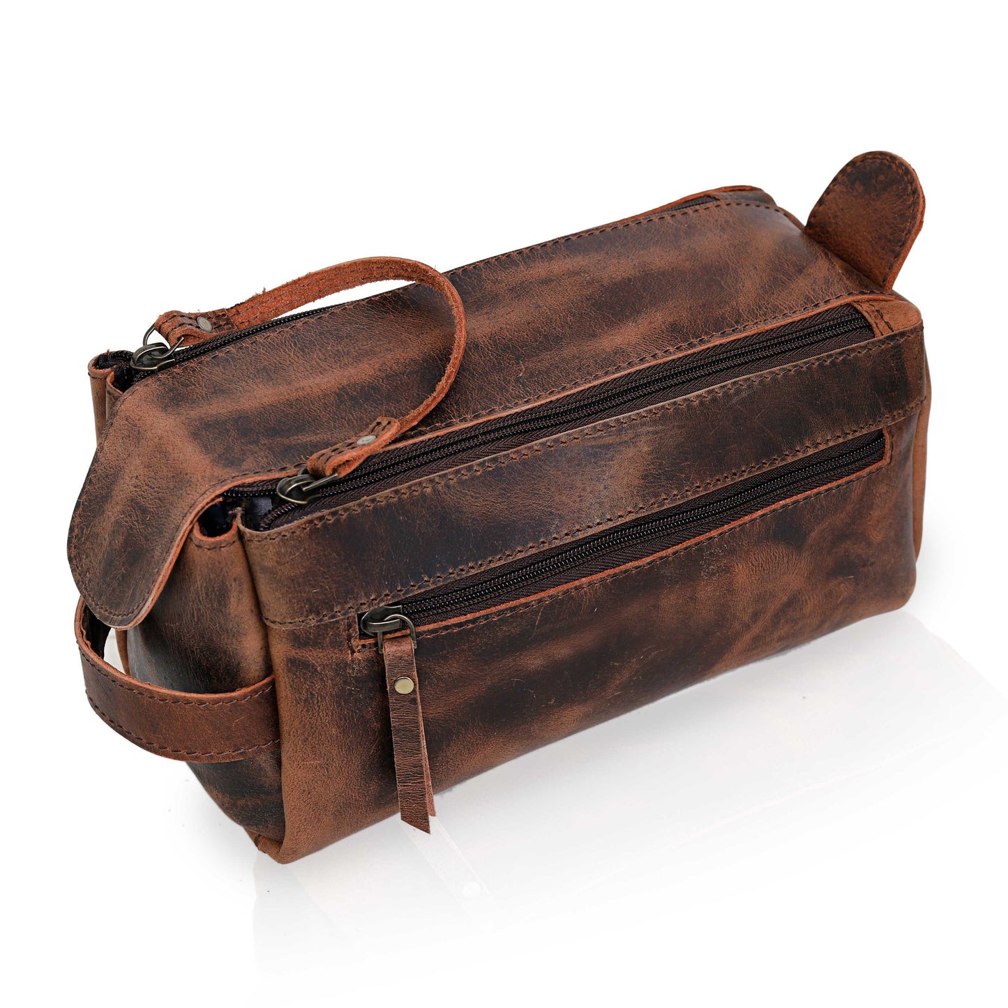 WYOMING LEATHER TOILETRY DOPP KIT