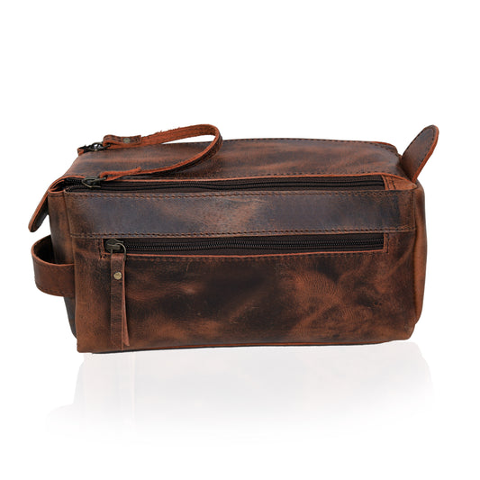 WYOMING LEATHER TOILETRY DOPP KIT