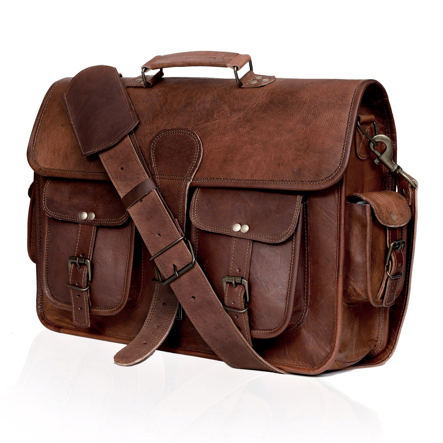 PARKER LEATHER MESSENGER LAPTOP BAG