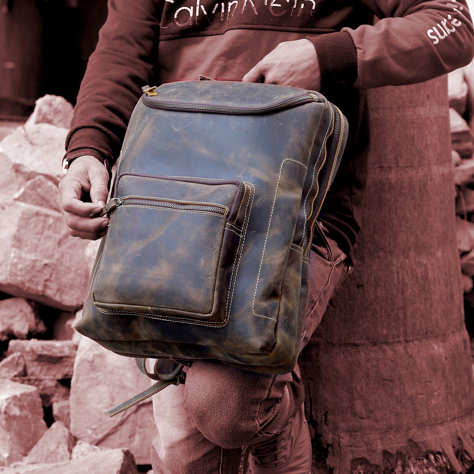 cheap vintage leather backpacks Vintage Style Leather Travel Backpack