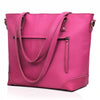 Portland Buffalo Leather Tote Bag - Pink