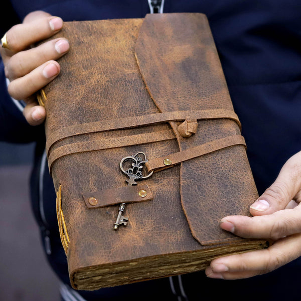 Vintage Style Leather Journal Notebook for Men Women