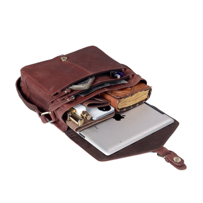Sydney Leather Crossbody Purse - Brown