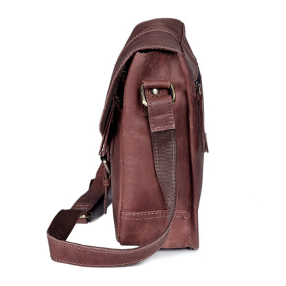 Sydney Leather Crossbody Purse - Brown